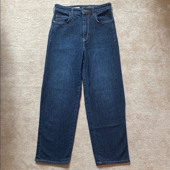 Anthropologie Pilcro Cropped Straight Leg Medium Wash High Rise Jeans Size 27 - Picture 1 of 11